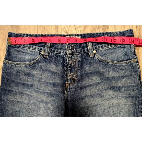 Mavi Short Women's Size 27 Blue Denim Front Snap Low Rise Pant - Picture 7 of 8